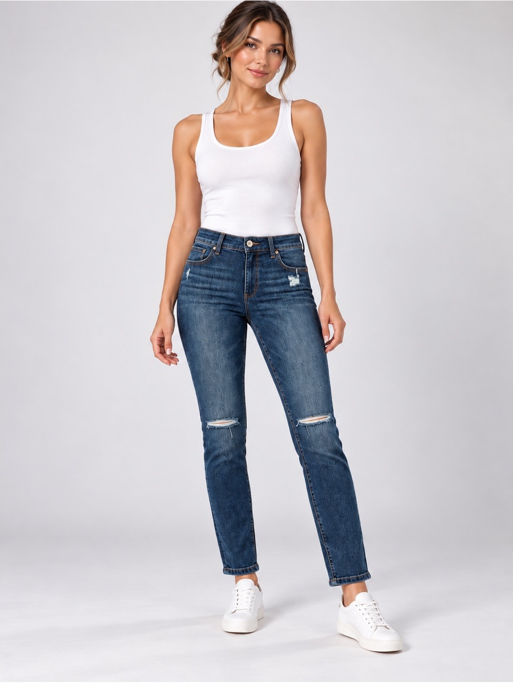 DL1961 Jeans 28 Emma Legging Heath Distressed‎ Skinny Stretch Hybrid 360 Comfort
